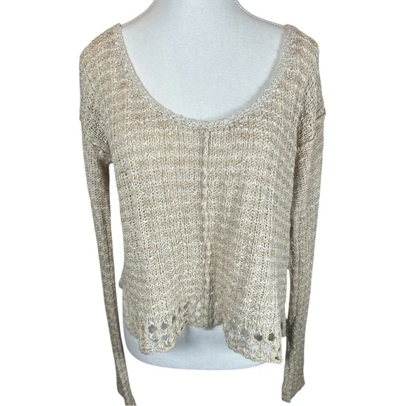 Free People Natal Melange Cropped Knit Sweater - Picture 4 of 9